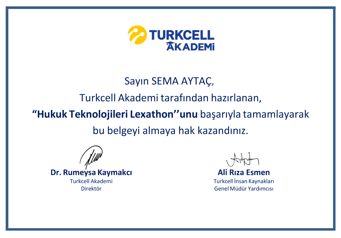 Turkcell Hukuk Teknolojileri Lexathon